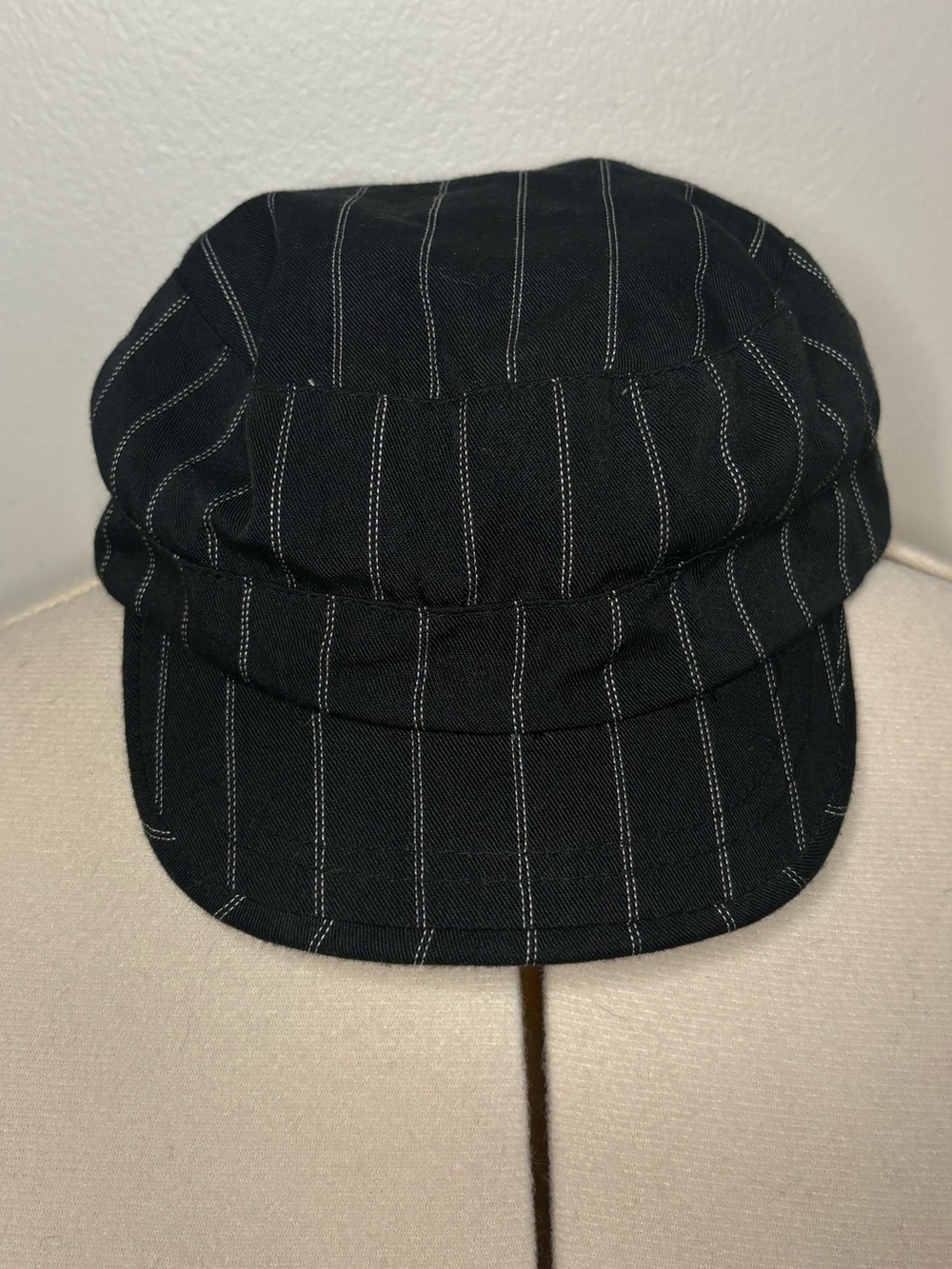 Black Pinstripe Cadet Cap